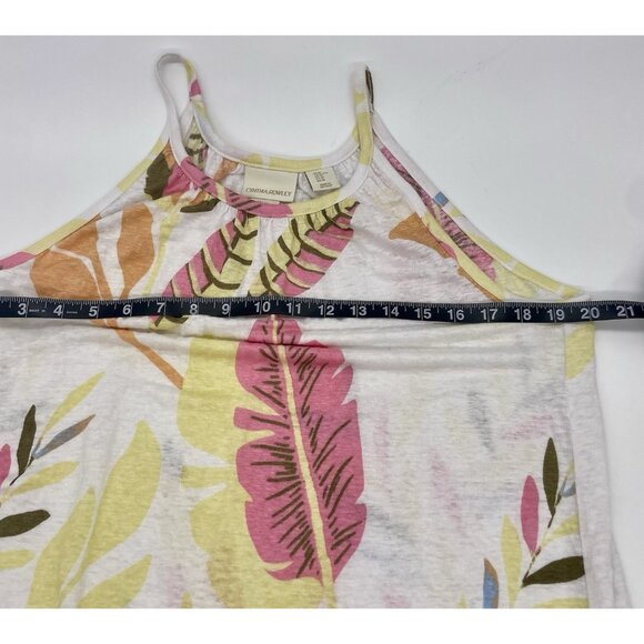 Cynthia Rowley Linen Floral Top Sz L Women’s Halter Casual Beach Resort Boho - Picture 4 of 4